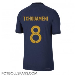 Frankrike Aurelien Tchouameni #8 Replika Hemmatröja VM 2022 Kortärmad